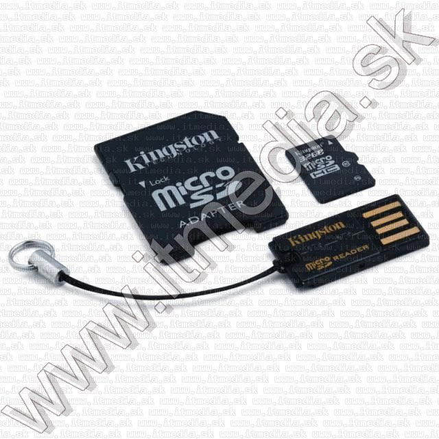 Image of Kingston microSD-HC card 32GB UHS-I U1 Class10 + adapter + Card Reader Mobility (IT9537)